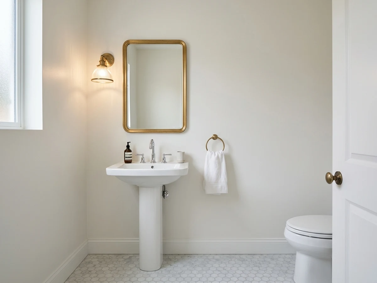 powder room before painting