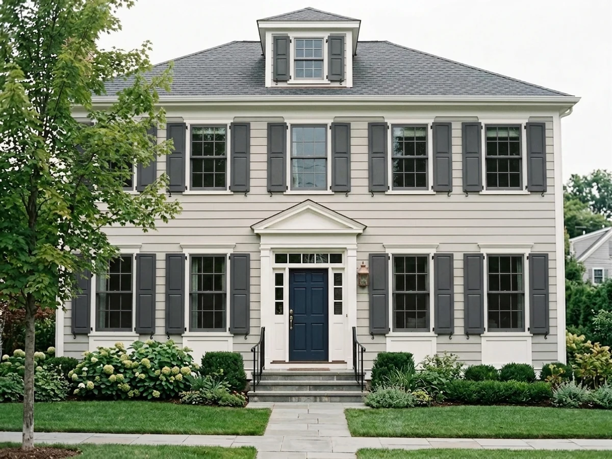 warm charcoal shutters — trending black shutters colors 2026