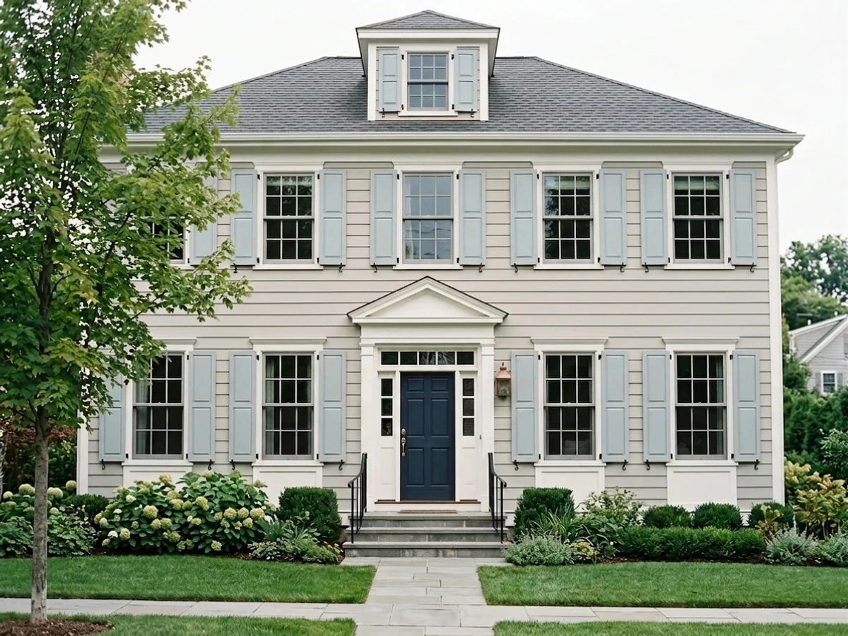 Sherwin-Williams Niebla Azul in a shutters