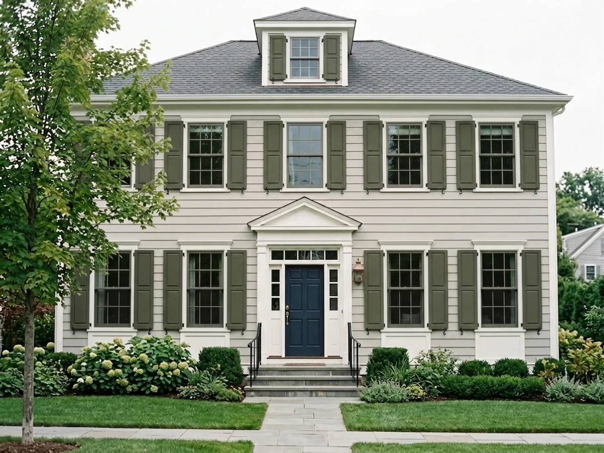 Sherwin-Williams Ripe Olive in a shutters
