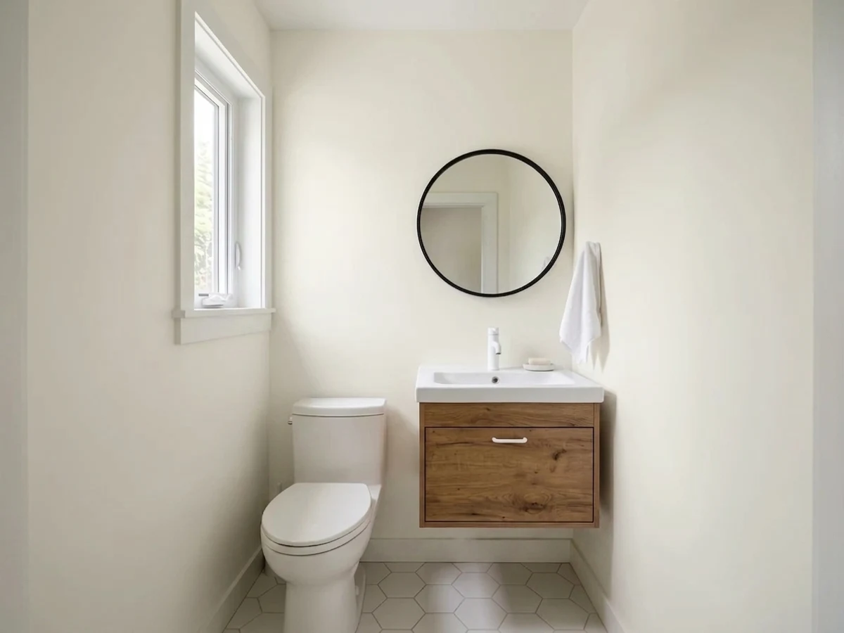 Room painted in White Dove