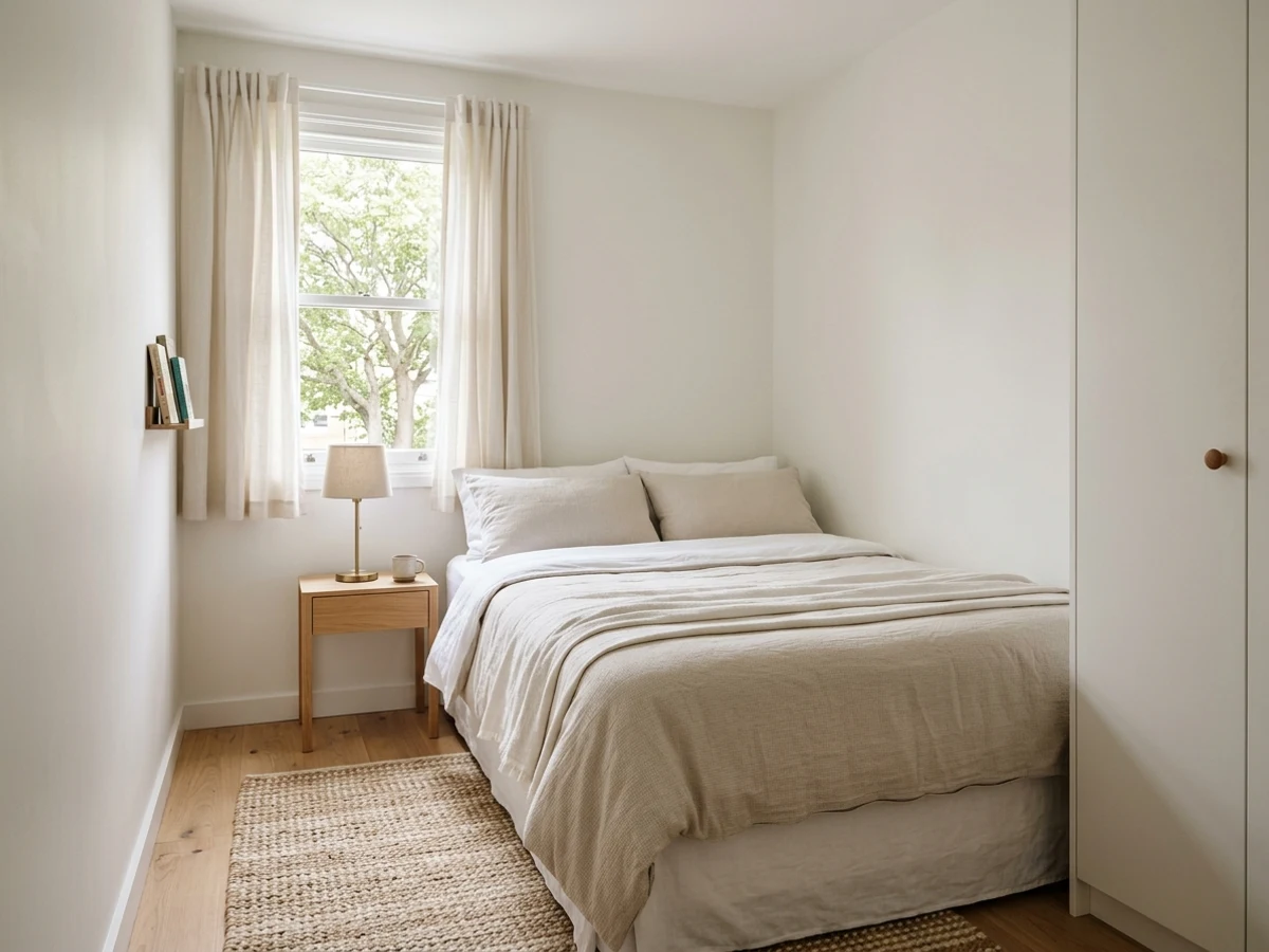 small bedroom before painting