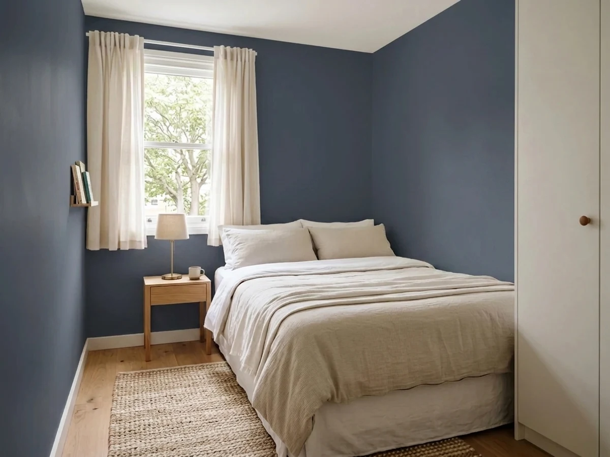 blue small bedroom color idea — Hale Navy