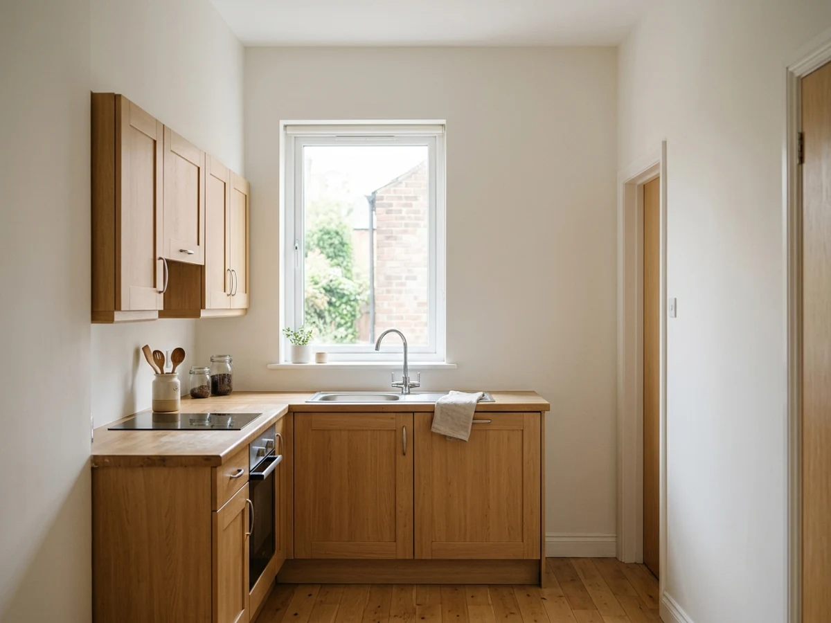 small kitchen before painting