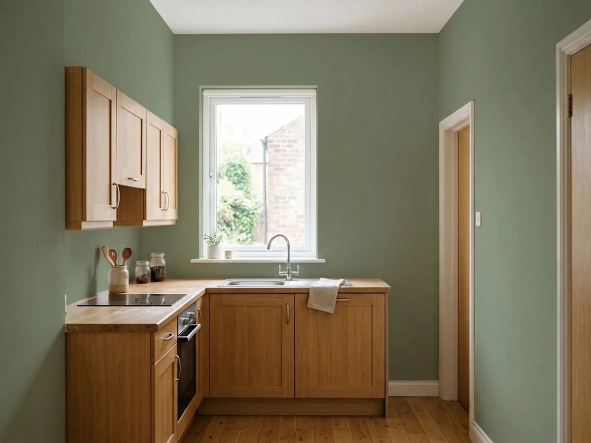 green small kitchen color idea — Back to Nature