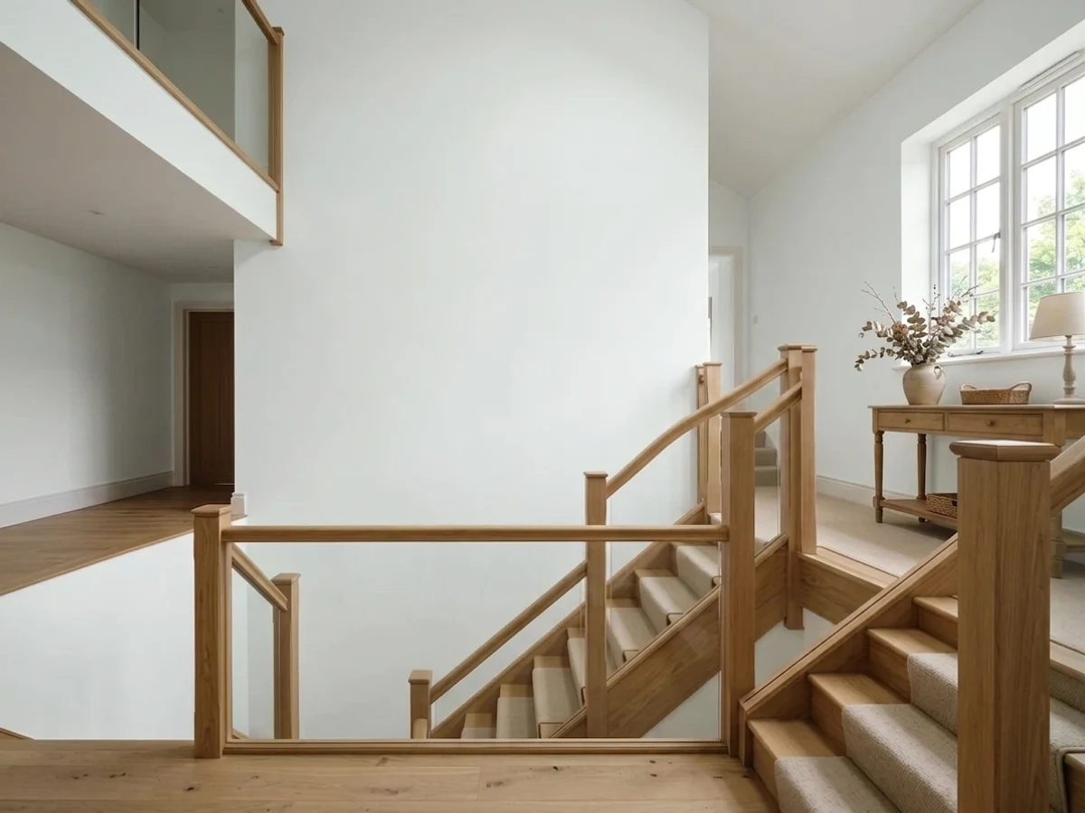 Behr White in a stairway