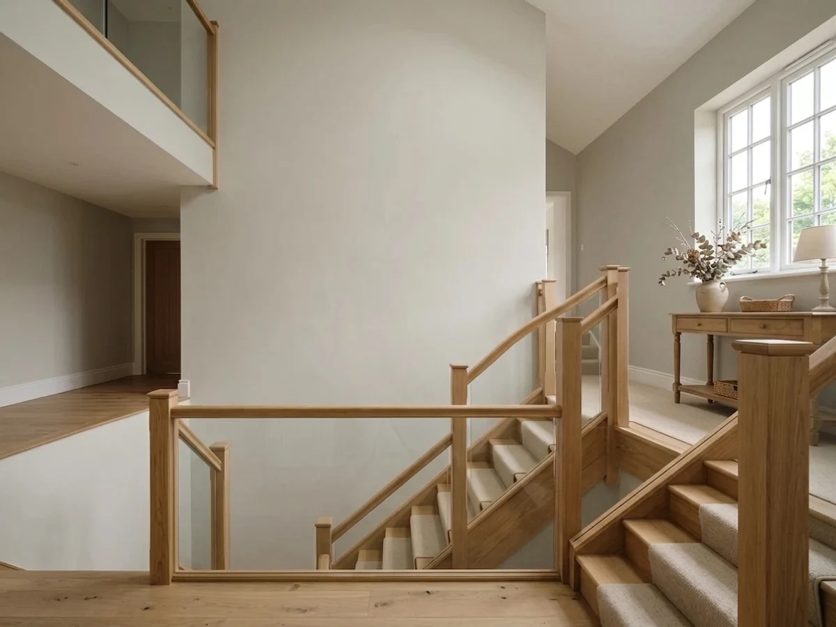 Benjamin Moore Classic Gray in a stairway