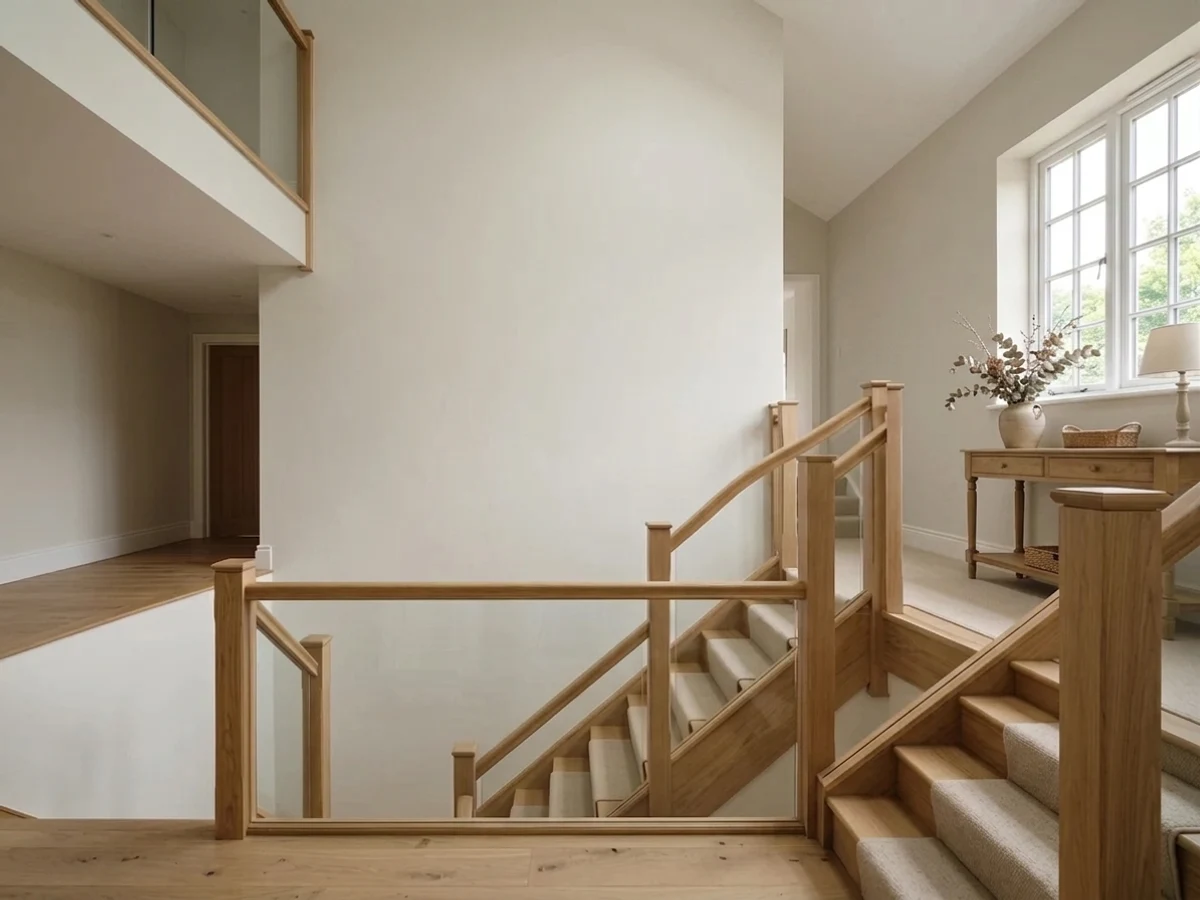 Sherwin-Williams Drift of Mist in a stairway