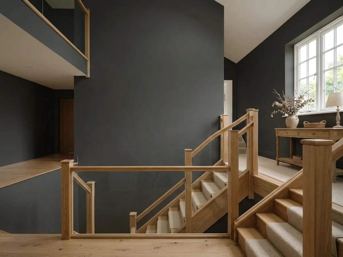 Sherwin-Williams Iron Ore in a stairway