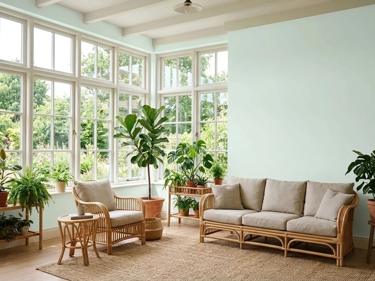 bright frost white trim — trending white sunroom colors 2026