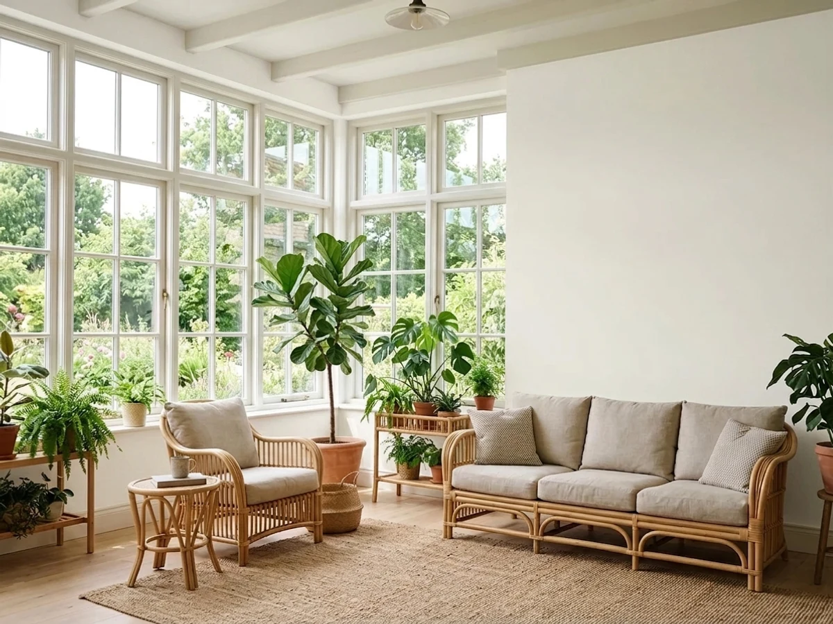 warm decorator's white walls — trending white sunroom colors 2026