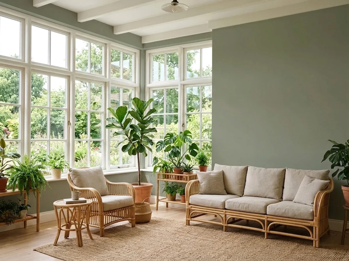 Room painted in Olive Branch