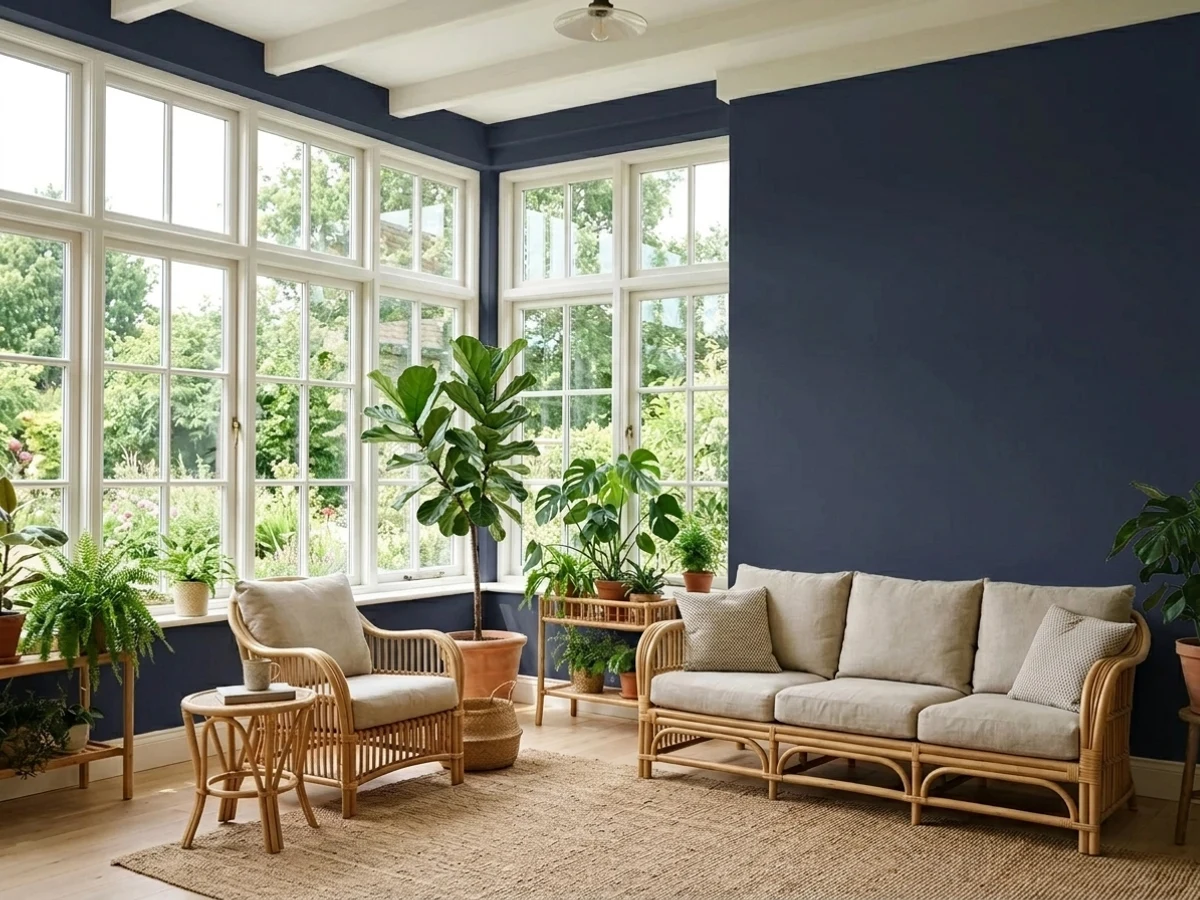 Nightlife — blue sunroom painted in Nightlife