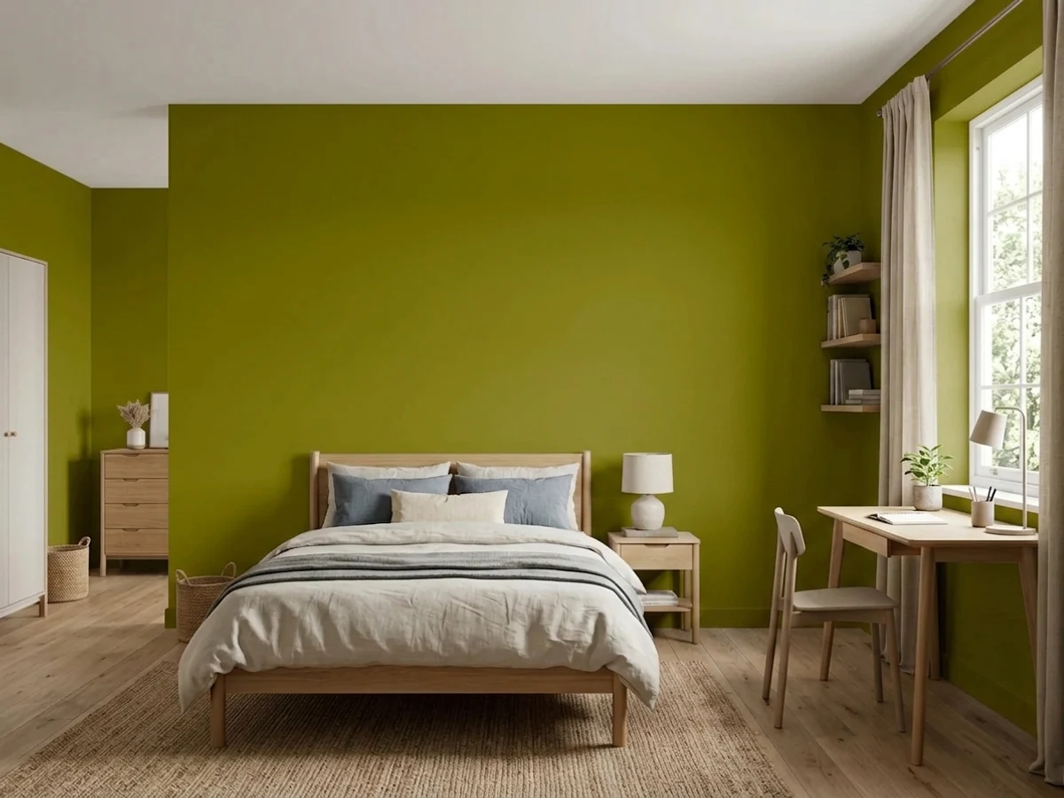 Behr Olive in a teen room