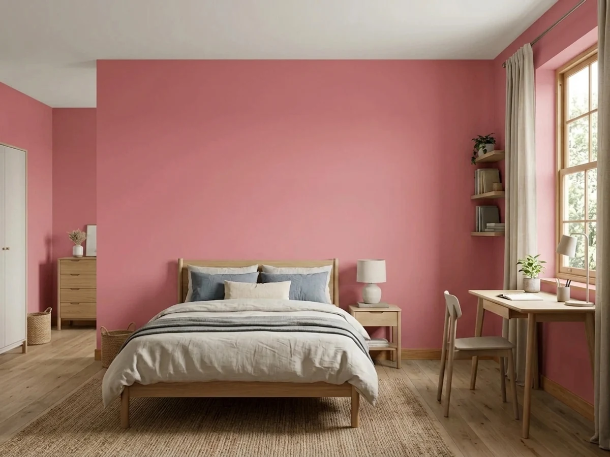 deep berry-rose pink — trending pink teen room colors 2026