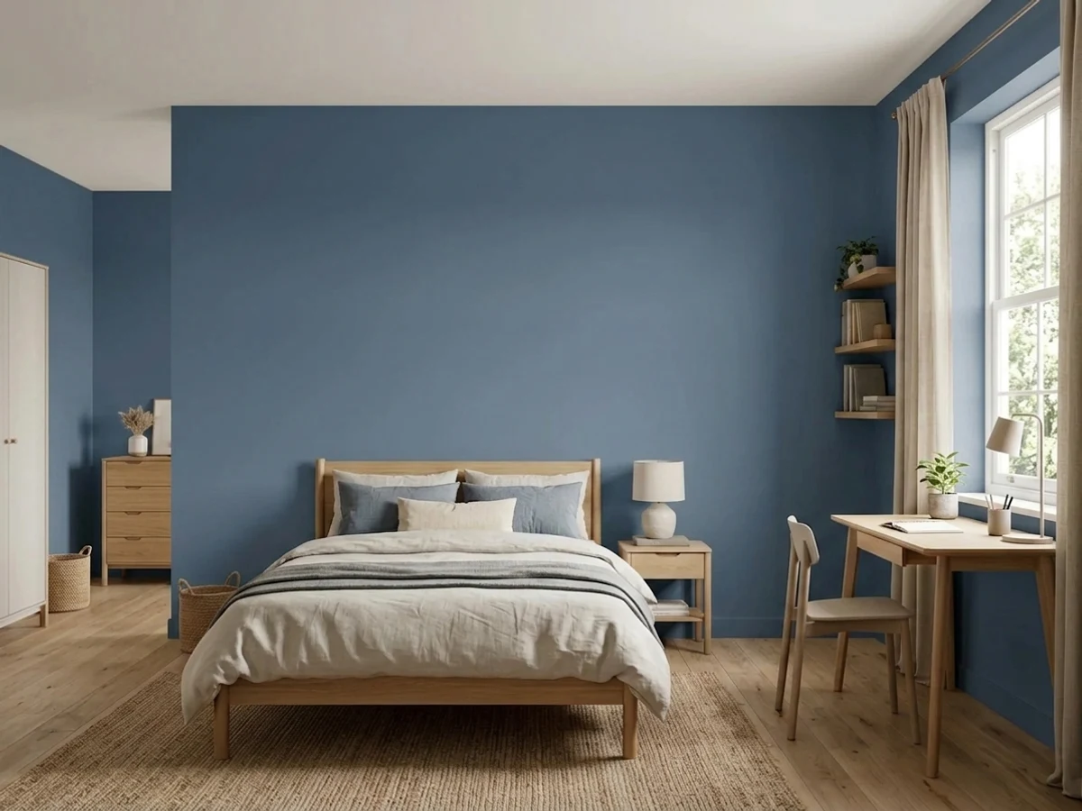 color-drenched denim — trending blue teen room colors 2026