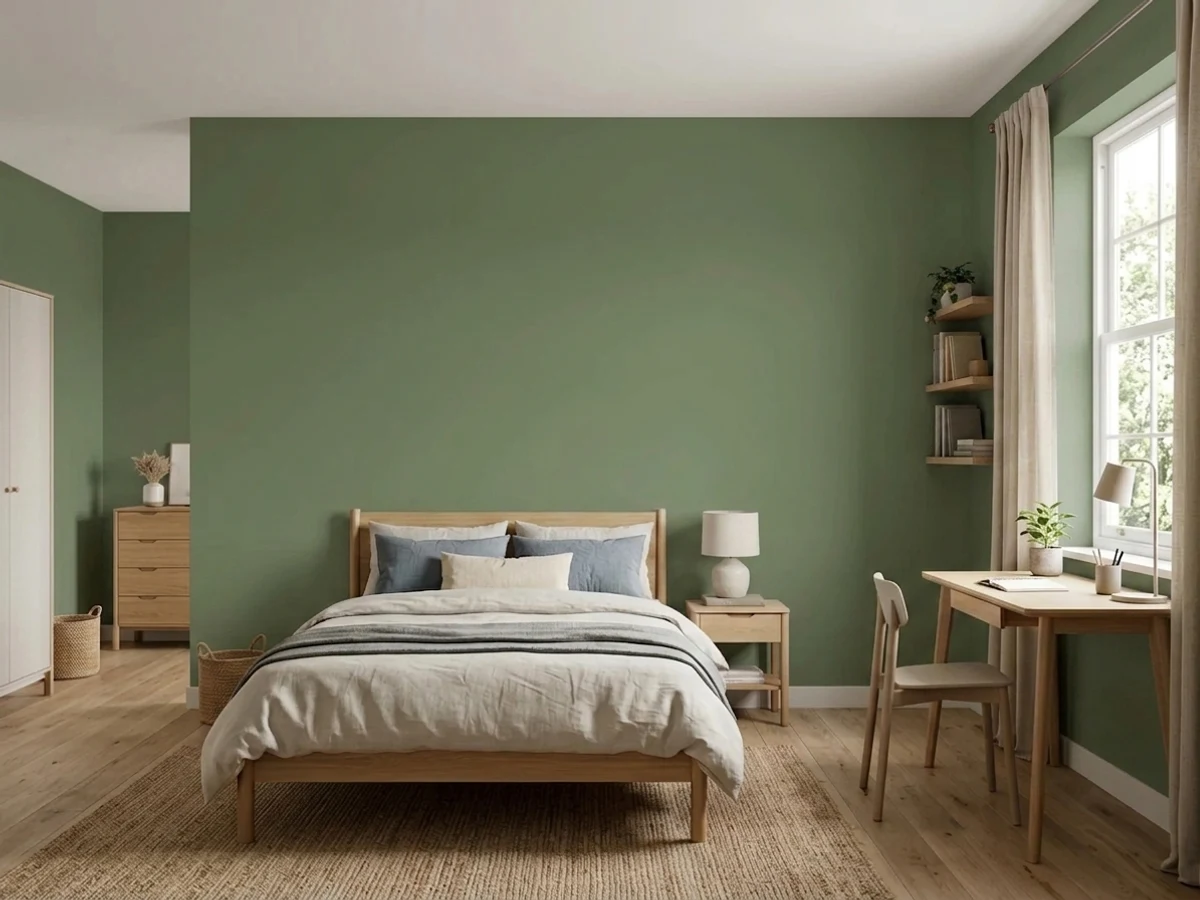 Sherwin-Williams Greenfield in a teen room