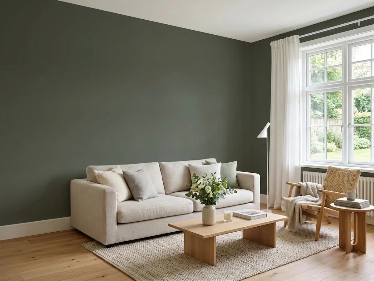 Sherwin-Williams Laurel Woods in a trim