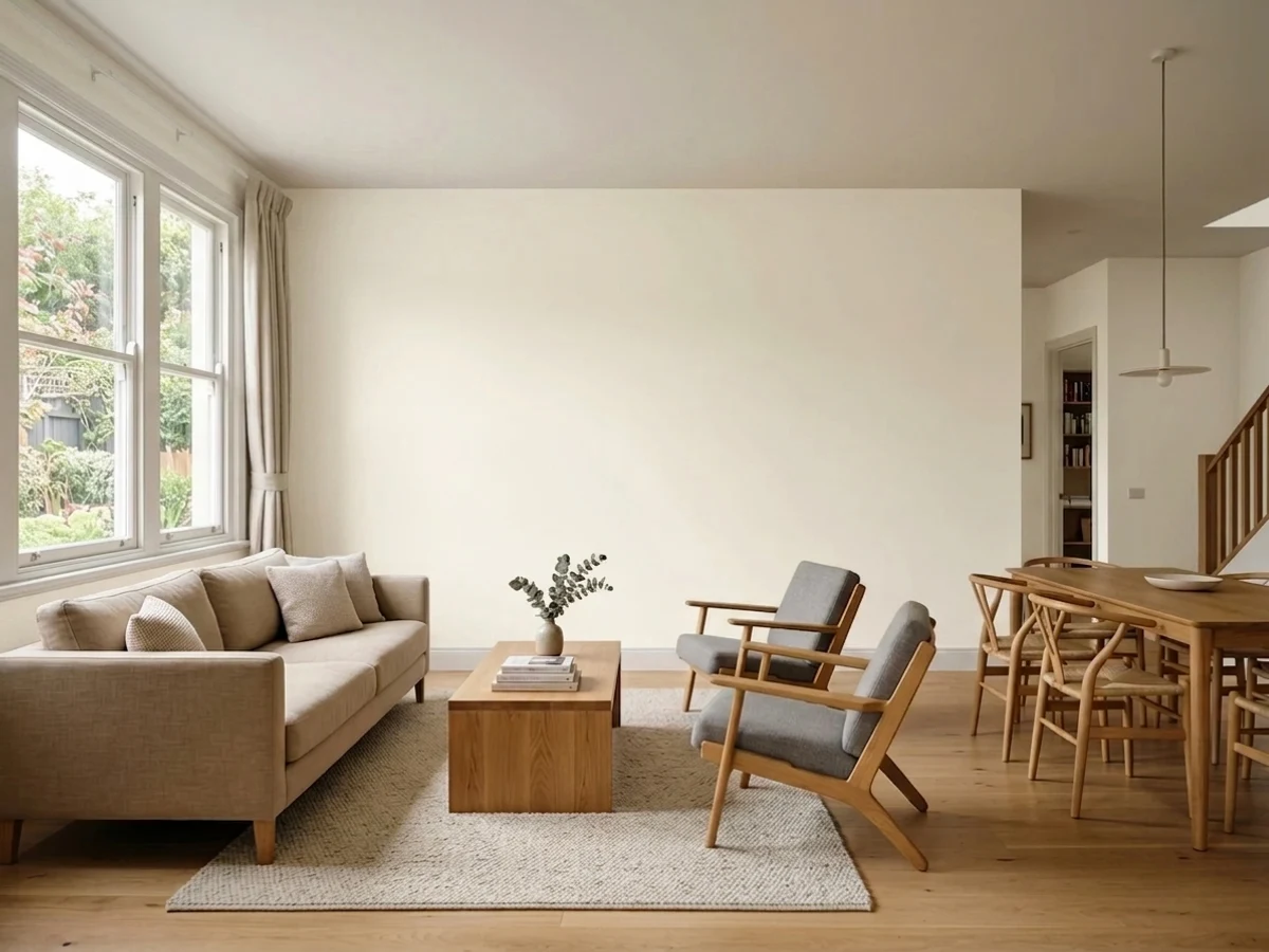 Benjamin Moore Snowfall White in a whole house