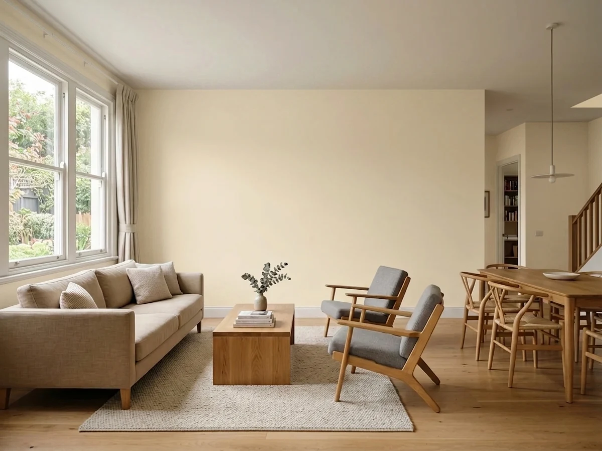 Benjamin Moore Soft Chamois in a whole house
